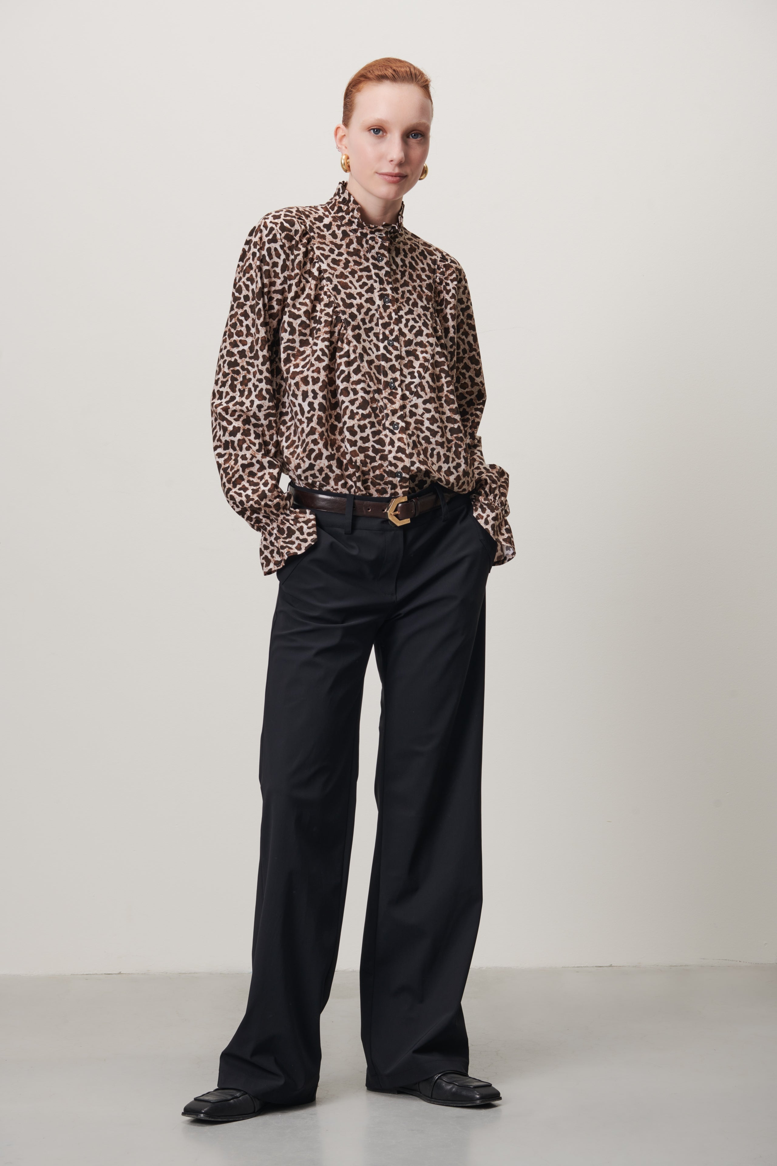 Roberta Blouse Technical Jersey Beige Jane Lushka