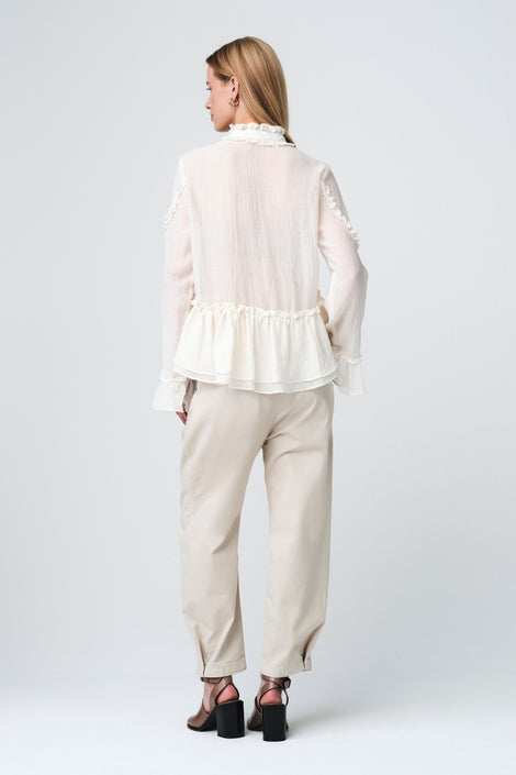 Netty bohemian style Blouse | White