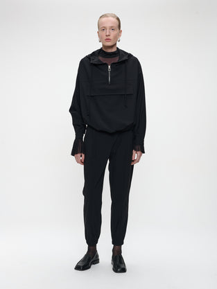 Lori strech technical jersey pants | Black