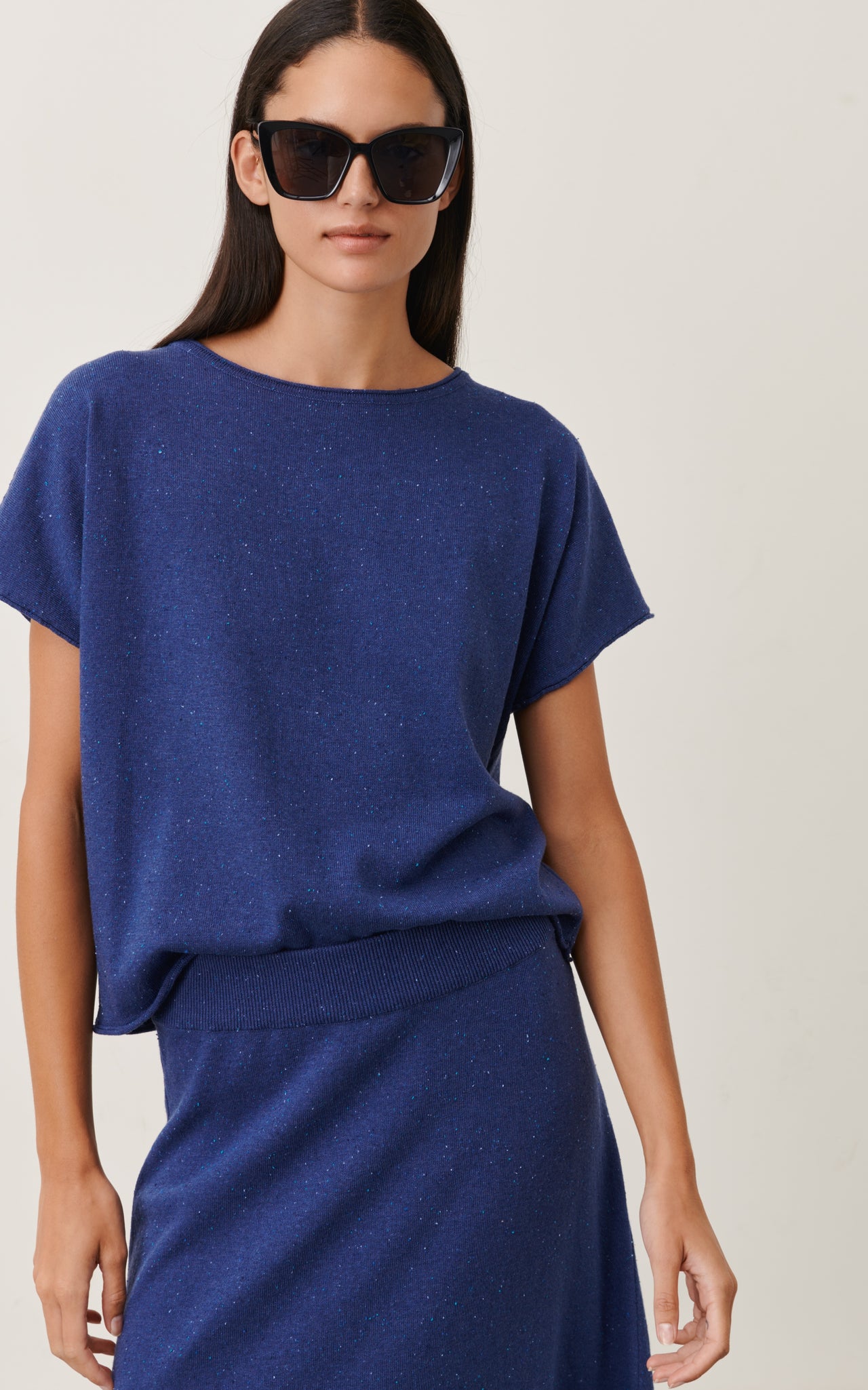 Clay PU top | Blue Melange