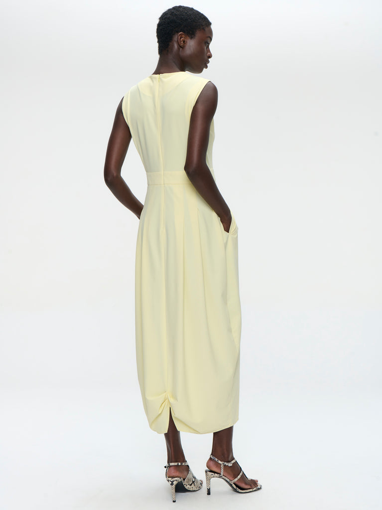 Jackie dress technical jersey | Yellow