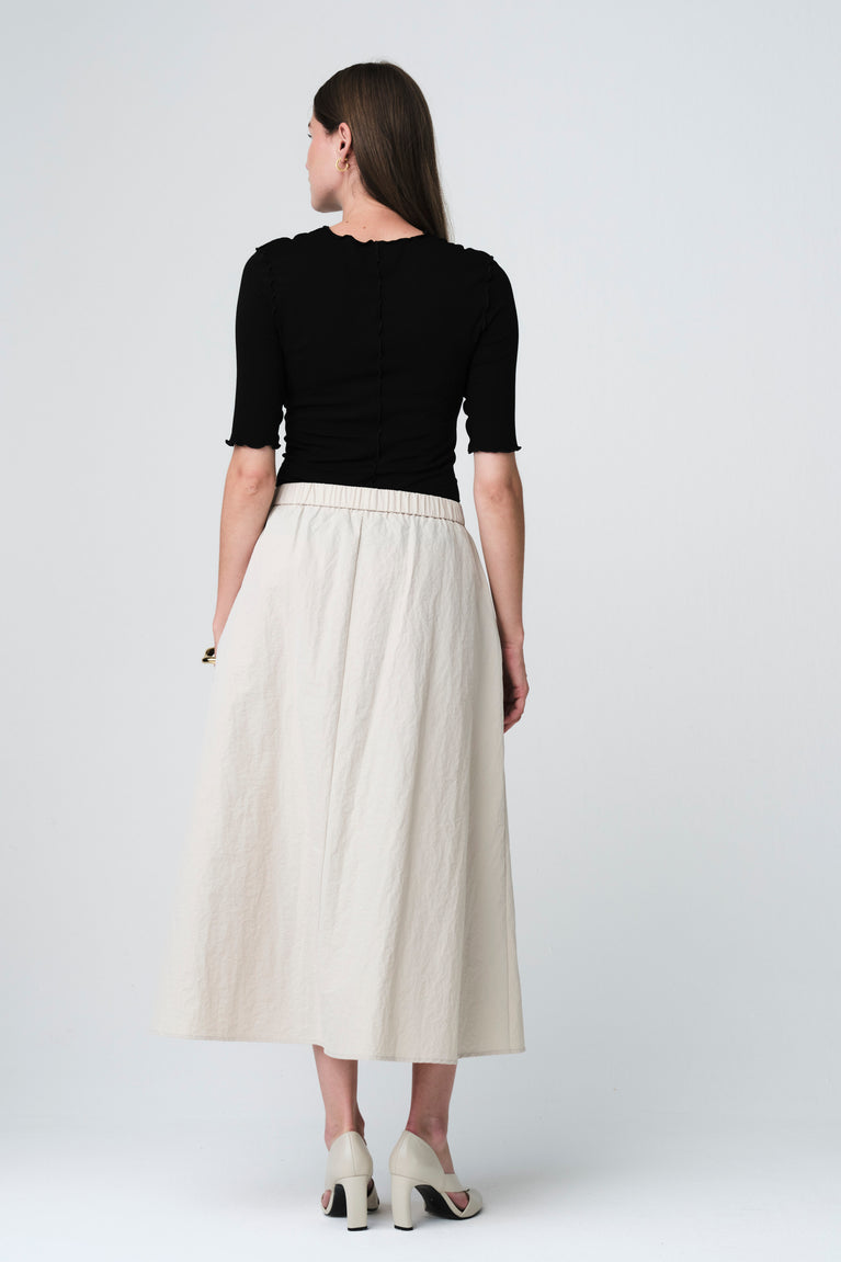 Haruna tafeta skirt | Light Grey