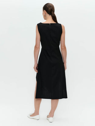 Cotton dress T549 | Black