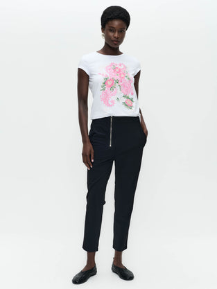 Cotton print t-shirt | White