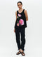 Top cotton print flower | Black