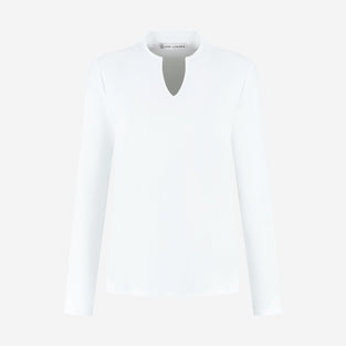 Andrea top LS technical jersey | White