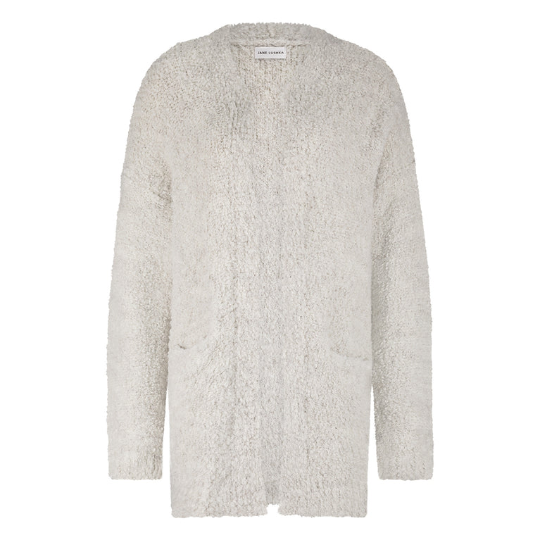 Cardigan boucle 25574 | Light Grey