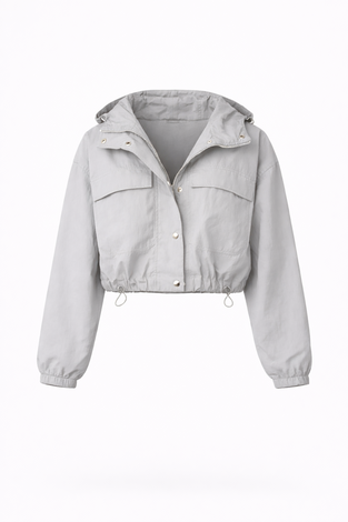 Asuka tafeta jacket | Light Grey