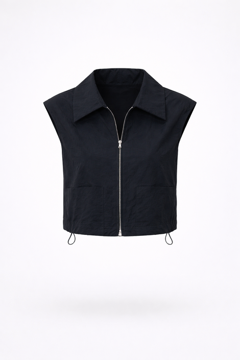Emiko taffeta jacket | Black