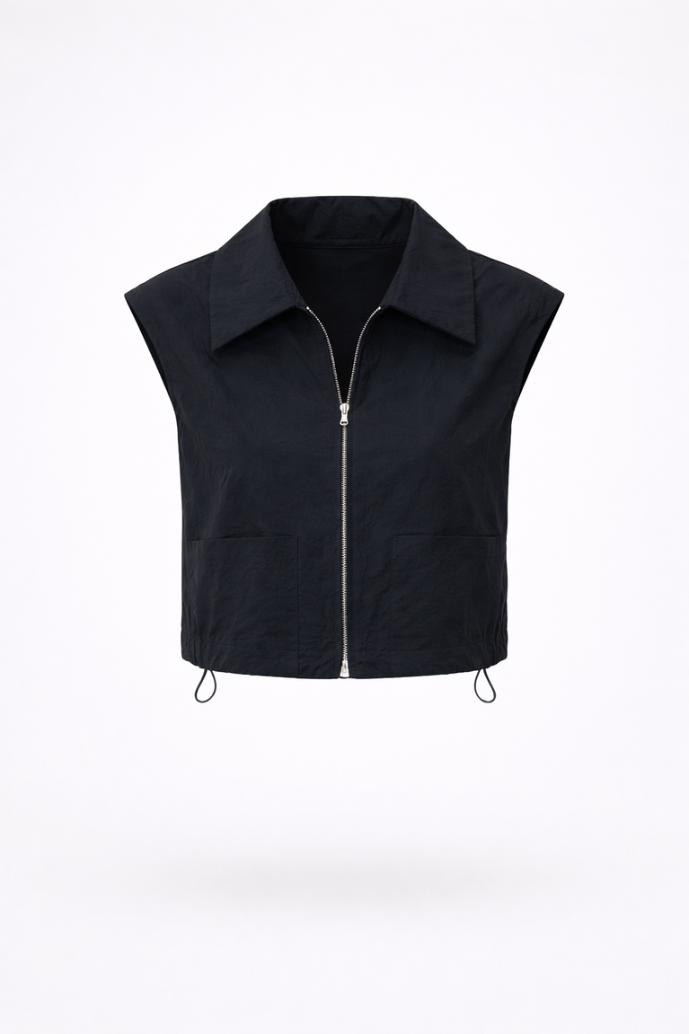 Emiko taffeta jacket | Black