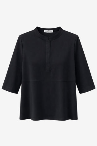 Damiana strech technical jersey top | Black