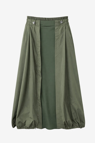 Allegra taffeta mix tech skirt | Army