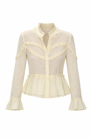 Netty bohemian style Blouse | Yellow