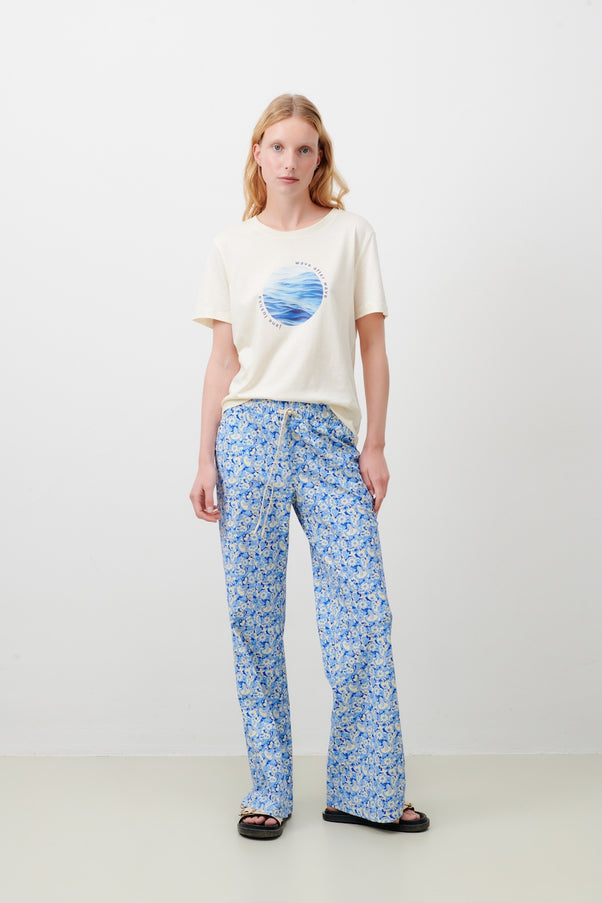 Carola Pants Technical Jersey | Multi Blue