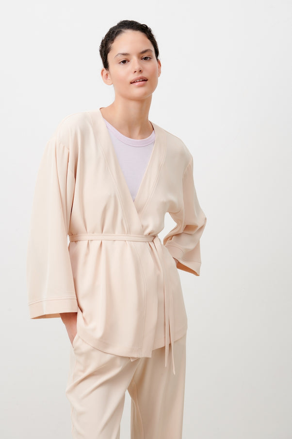 Alvera Blazer Kimono | Creme