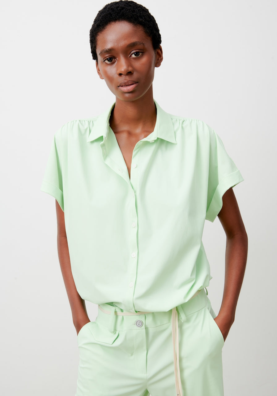 Romy Blouse Technical Jersey | Light Green