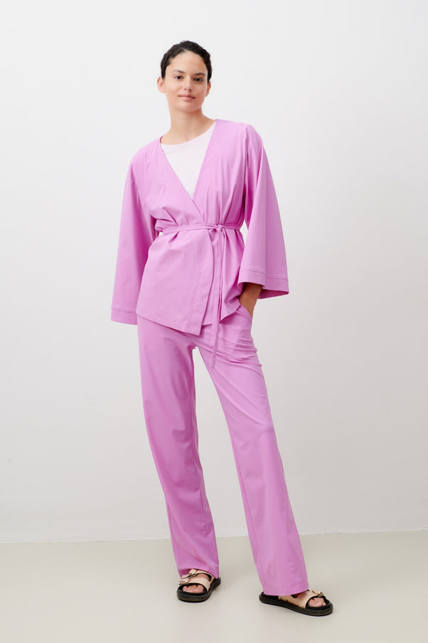 Alvera Blazer Kimono Technical Jersey | Violet