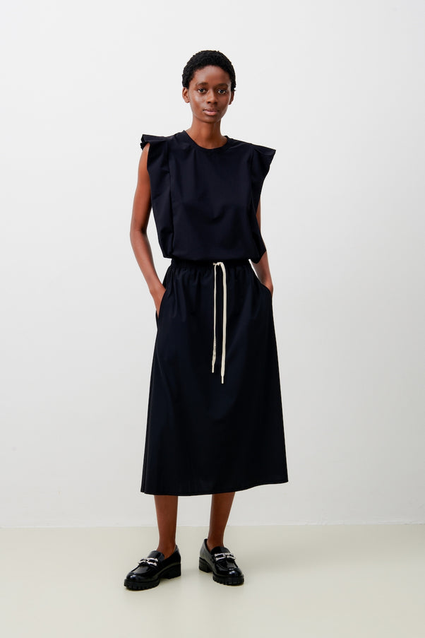 Ina Skirt Technical Jersey | Black