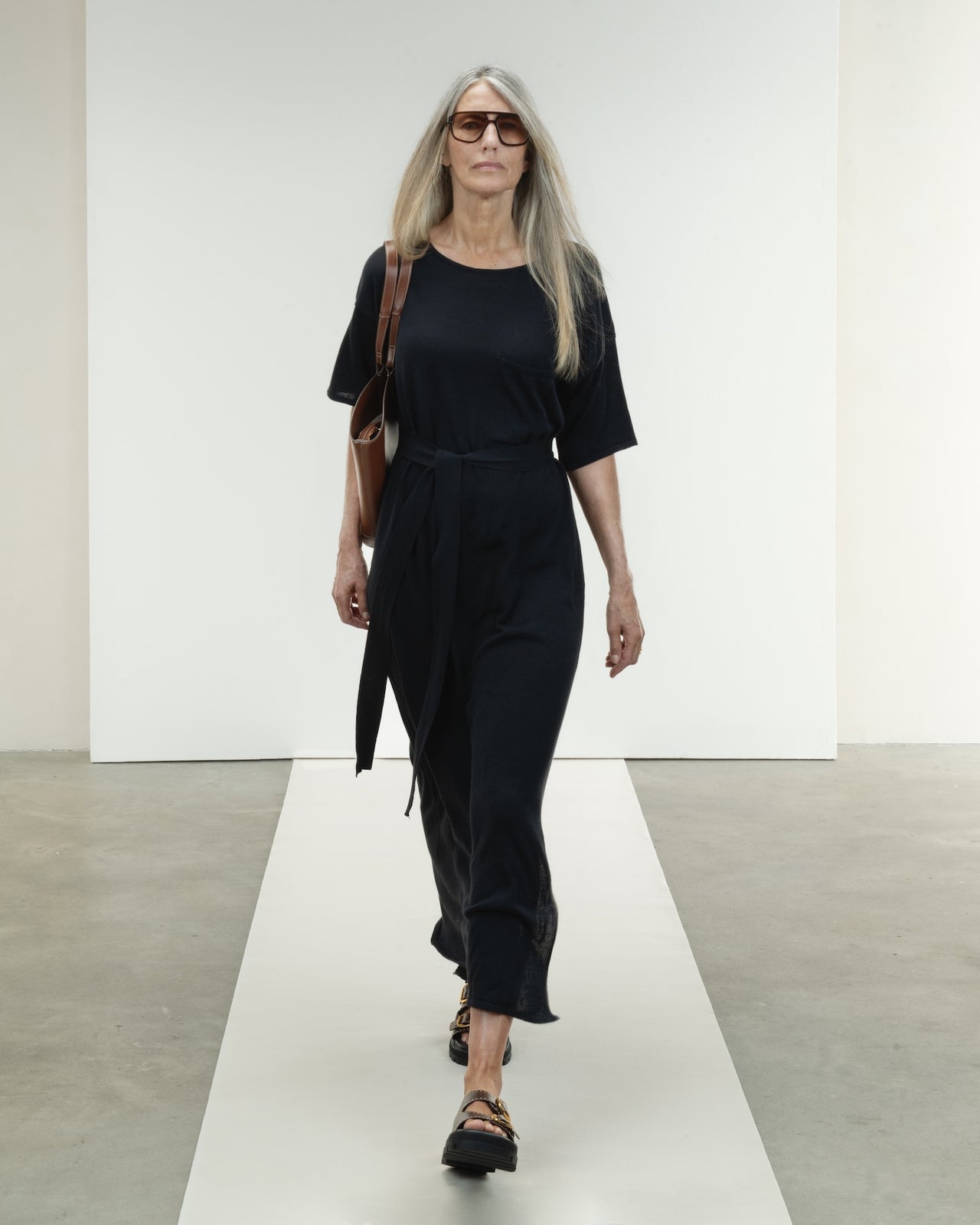 Anita poplin dress | Black