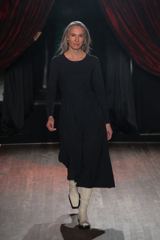 Jessica Dress Long Technical Jersey | Black