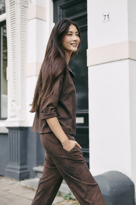 Timelia pants technical jersey | Brown