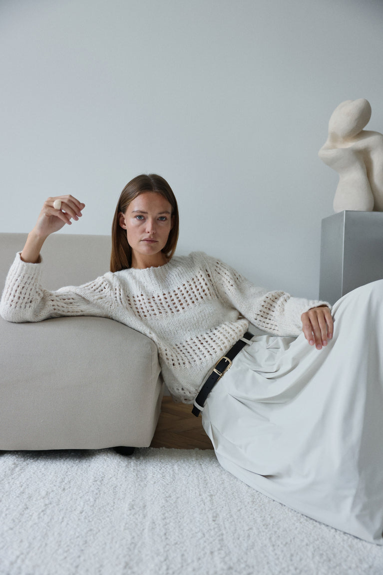 Shiny Pullover 1034 | Off White