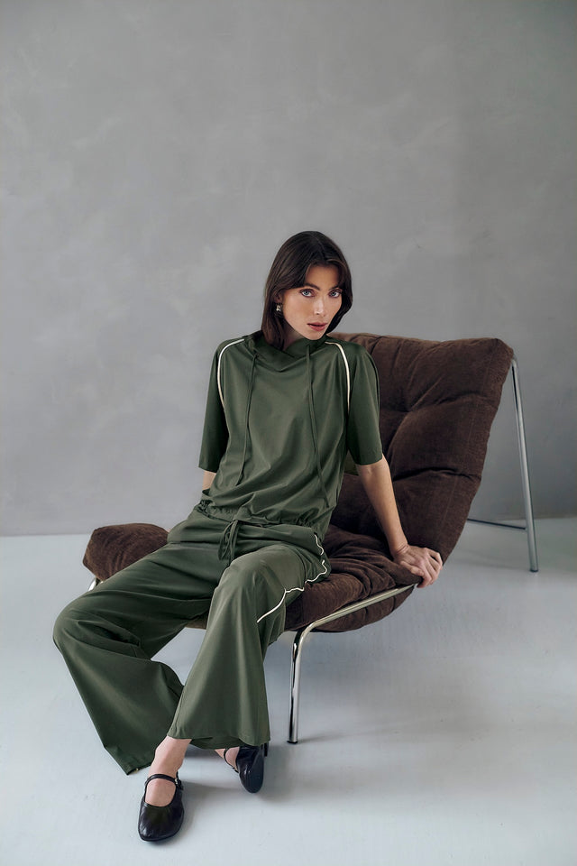 Simone P pants technical jersey | Army