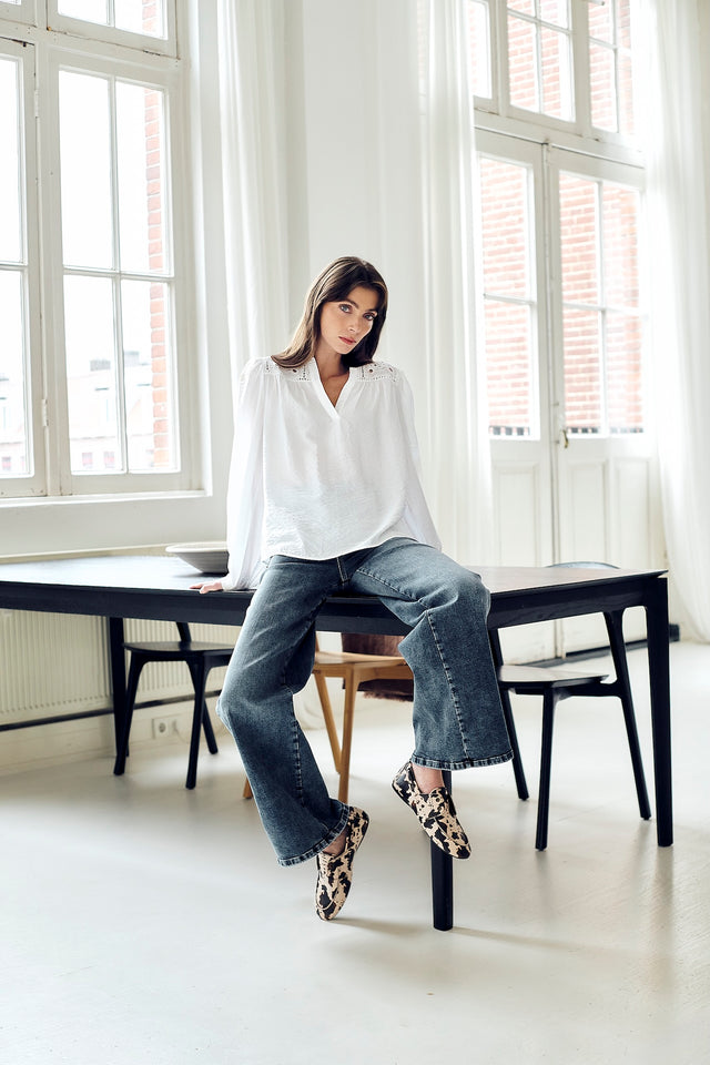 Fly loose yoga jeans | Night Blue