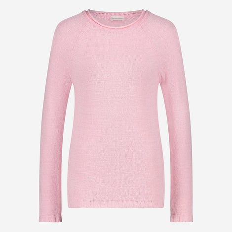 Wholegarment pullover | Pink
