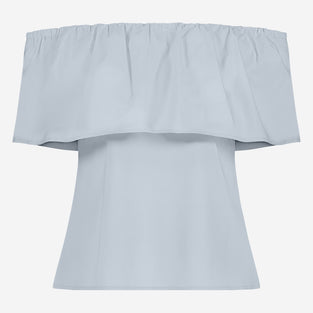 Diane cotton mix top | Light Blue