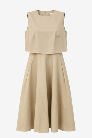 Poplin mid dress 36924 | Sabbia