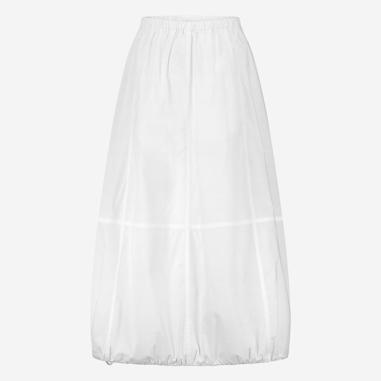 Maud cotton poplin skirt | White