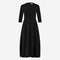 Heide tech jersay dress LS | Black