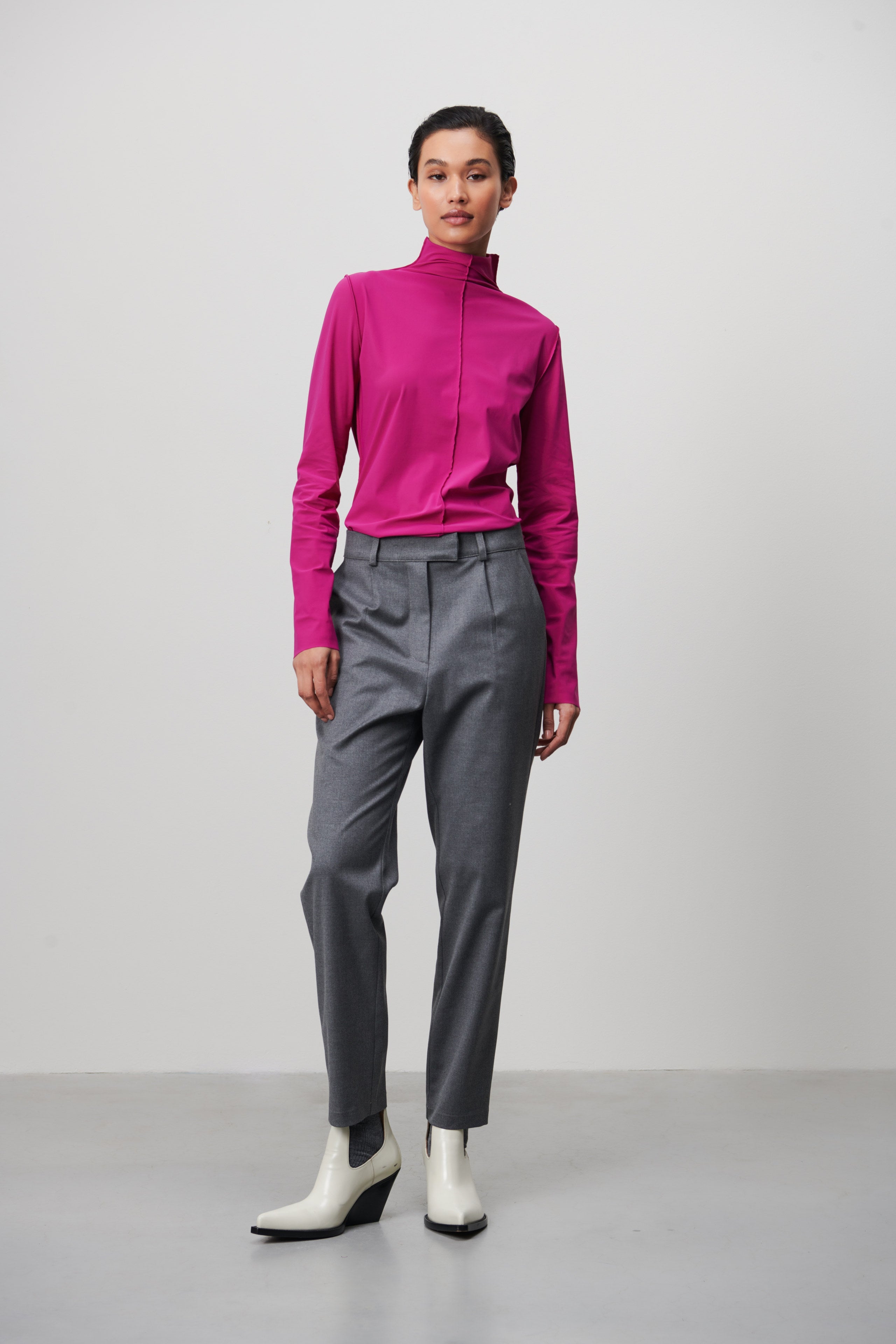 Zara Top Technical Jersey Fuxia Jane Lushka