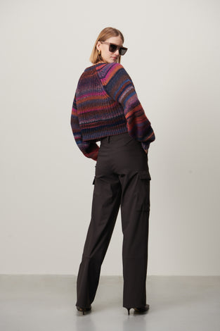 Henrik Crop Pullover | Deep Purple