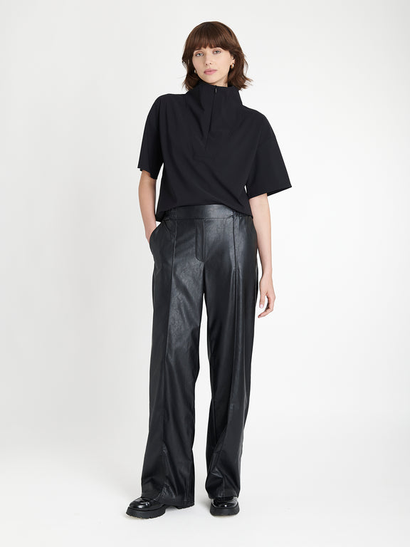 Thera eco leather pants | Black