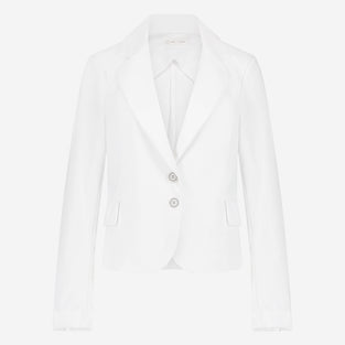 Atina Blazer Technical Jersey | White