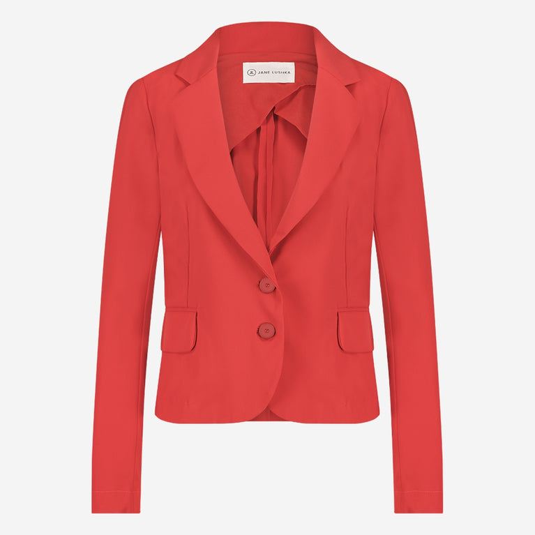 Atina Blazer Technical Jersey | Red