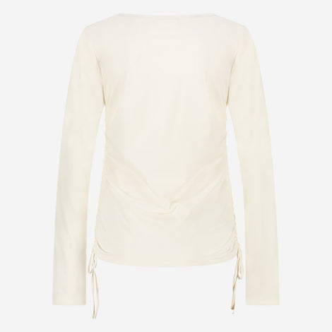 Rosa Top Technical Jersey | Ecru