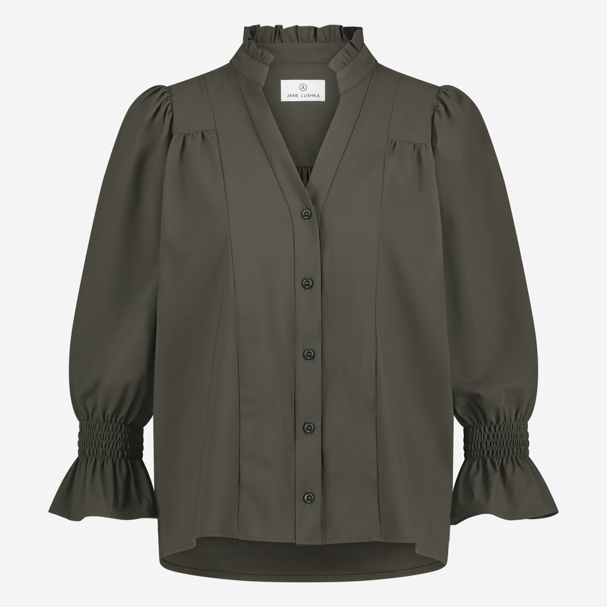 Olivia Blouse Technical Jersey | Army