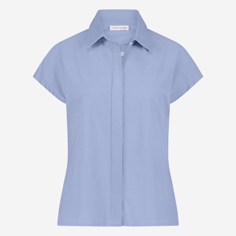 Wilma blouse technical jersey | Mid Blue