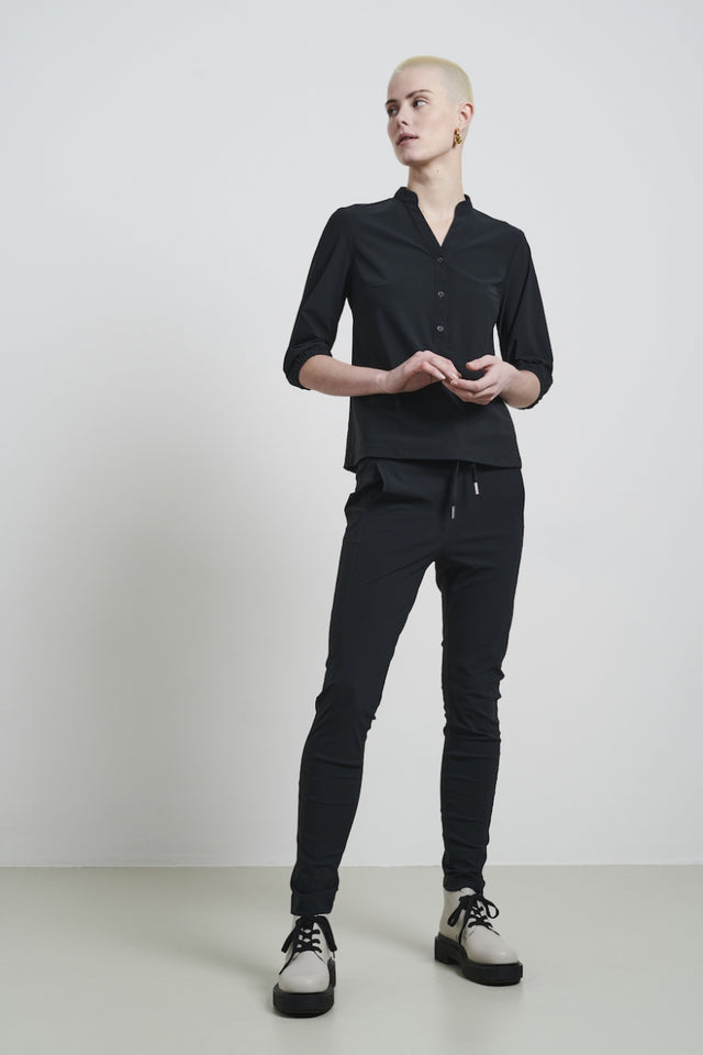 Pants Anna - Skinny fit Technical Jersey | Grigio Notte