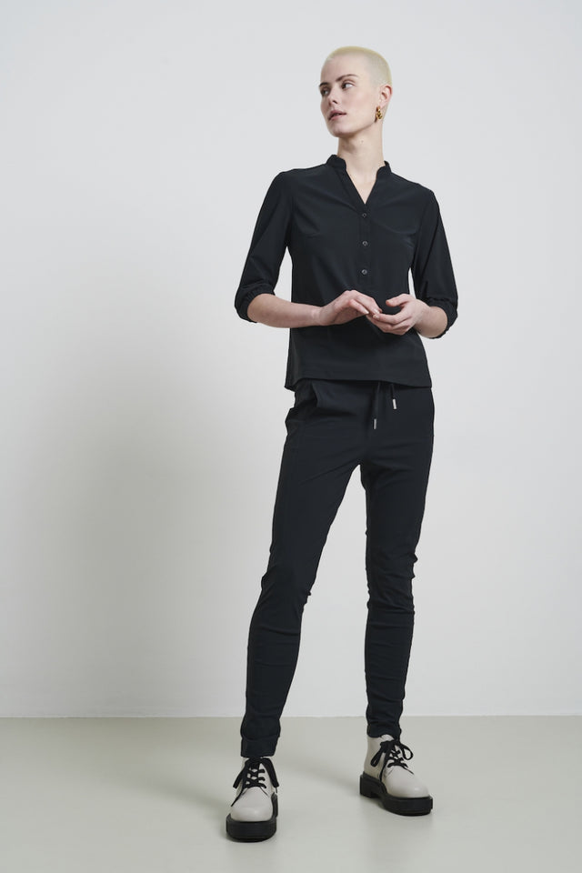 Pants Anna - Skinny fit Technical Jersey | Grigio Notte