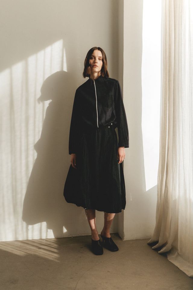 Allegra taffeta mix tech skirt | Blue