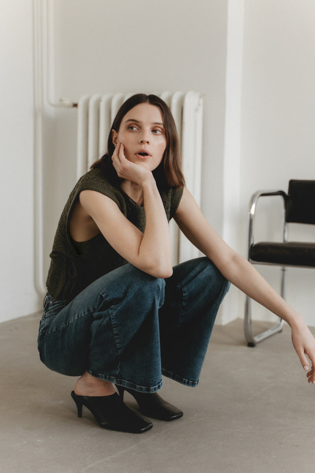 Open cotton Vest 2017 | Green