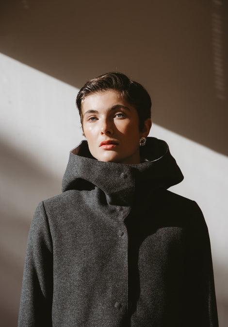 Irlanda hoody winter jacket | Dark Grey