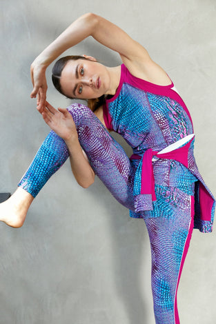 JL Legging Fold Da V03 | Fuxia/White