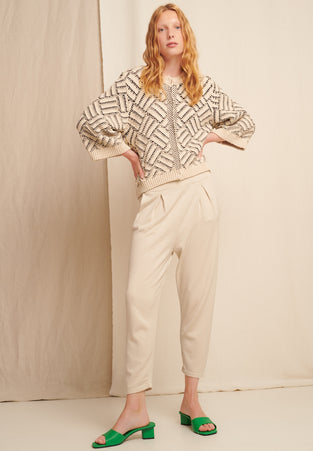 Stefanello Pants | Creme