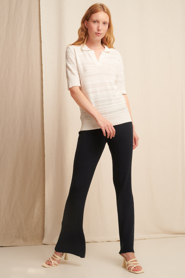 Rib Pants | Blue