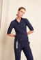 Kikkie Blouse Technical Jersey | Indigo